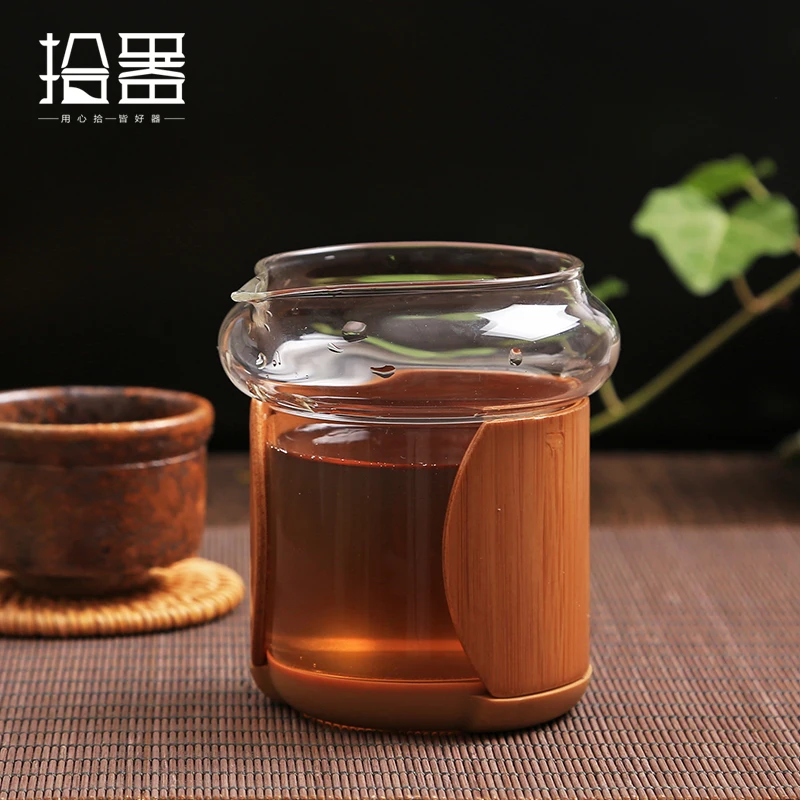 Новый японский ручной Natural Health бамбук термостойкого стекла кунг фу кофе зеленый