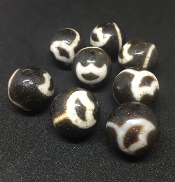 2017 Fengshui Dzi Ji bead 20 мм 1 шт. лот Lotus круглые бусины в тибетском стиле из натурального