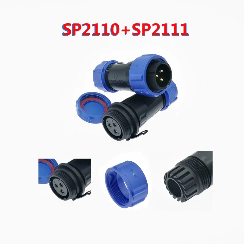 1 шт. SP2110 SP2111 ip68 водонепроницаемый разъем 2 контактный авиационный соединитель 3pin