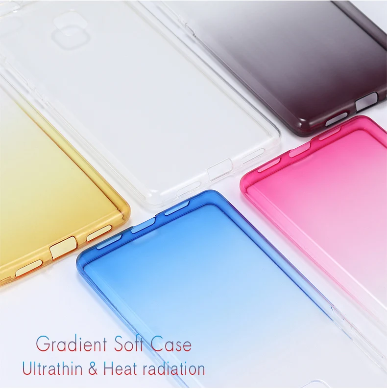 Phone Case for Huawei P9 Lite 2017 Silicone 3D Cartoon Cover Ultrathin Soft Gradient Transparent Back Fundas Carcasas |