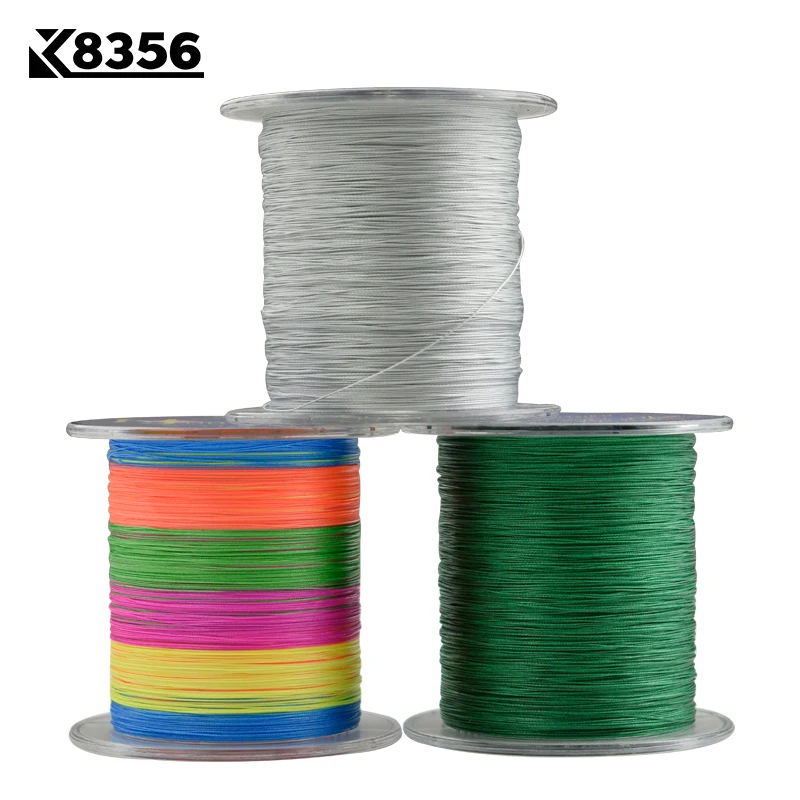 K8356 8 стойки PE плетеные лески 300 м PE многослойная Леска провода 22-78LB 328 ярдов Плавная материнская леска
