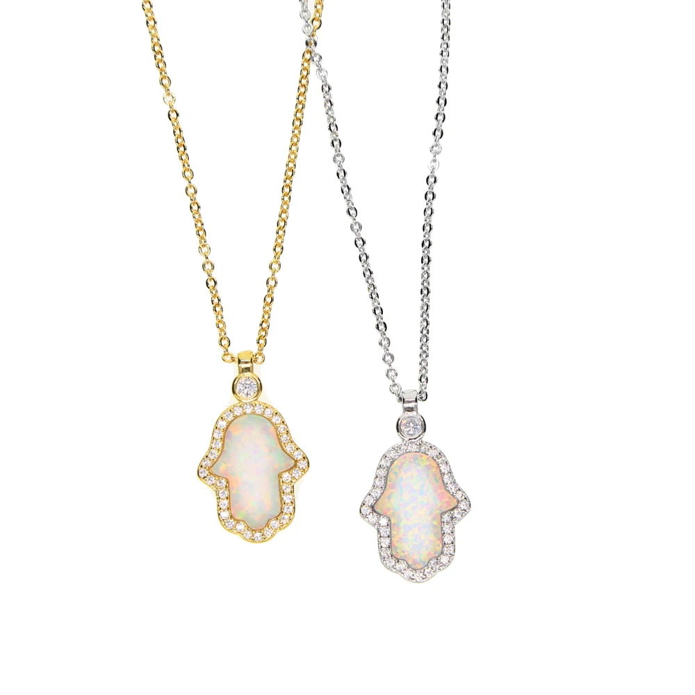 2017 шикарные украшения AAA кубический цирконий Белый Огненный Опал Камень Фатима