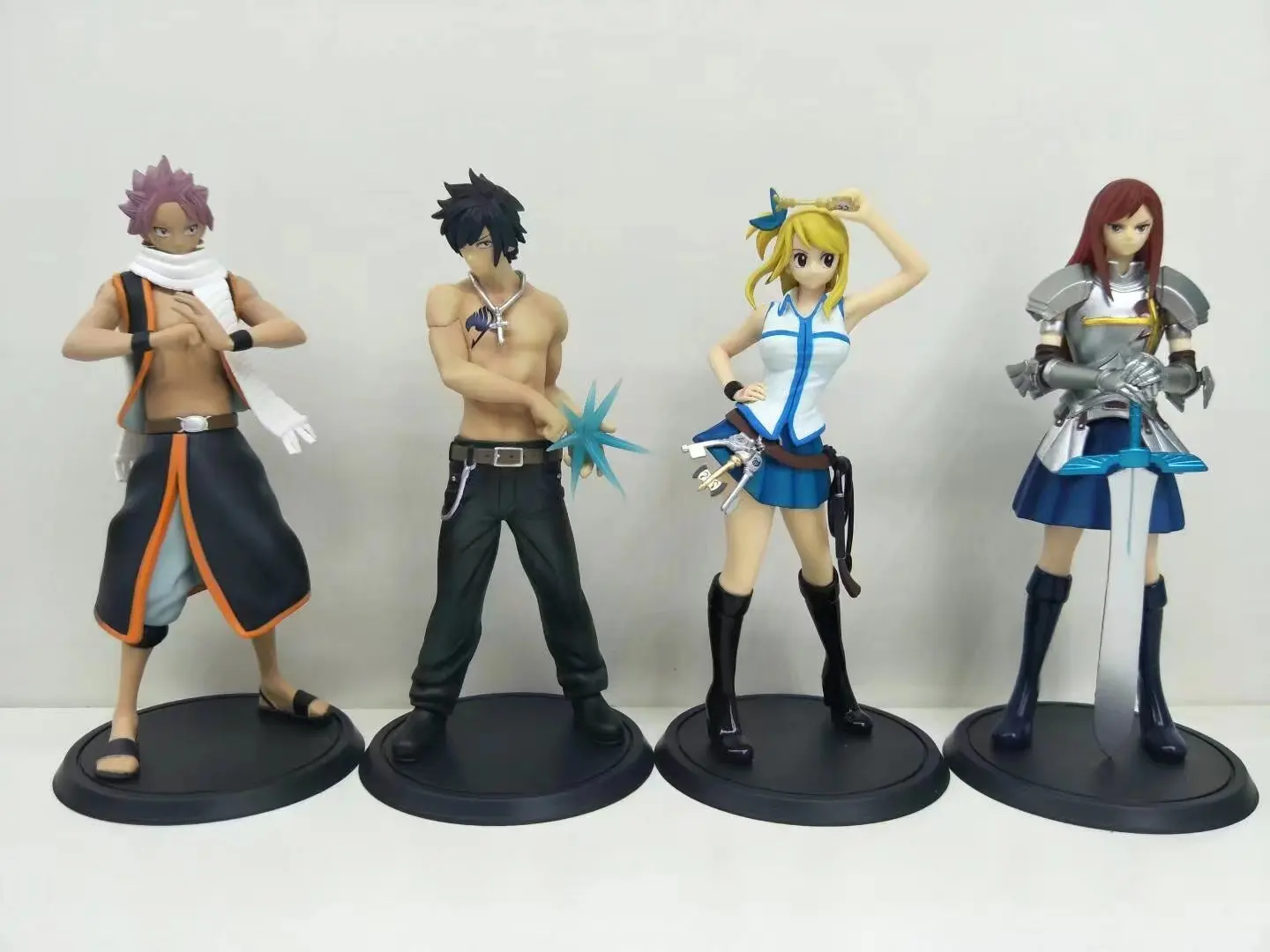 4 шт./лот 13 см фигурки японского аниме сказочные хвосты Natsu/Erza Scarlet/серый Fullbuster