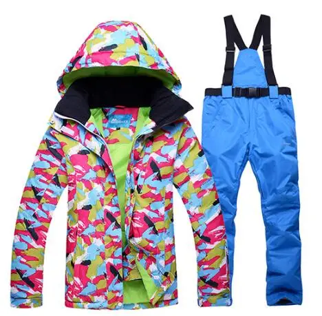 2019 Winter Snow jacket Women Ski Suit Skiing Jacket Pants Windproof Waterproof Colorful Clothes Snowboard Set Female |