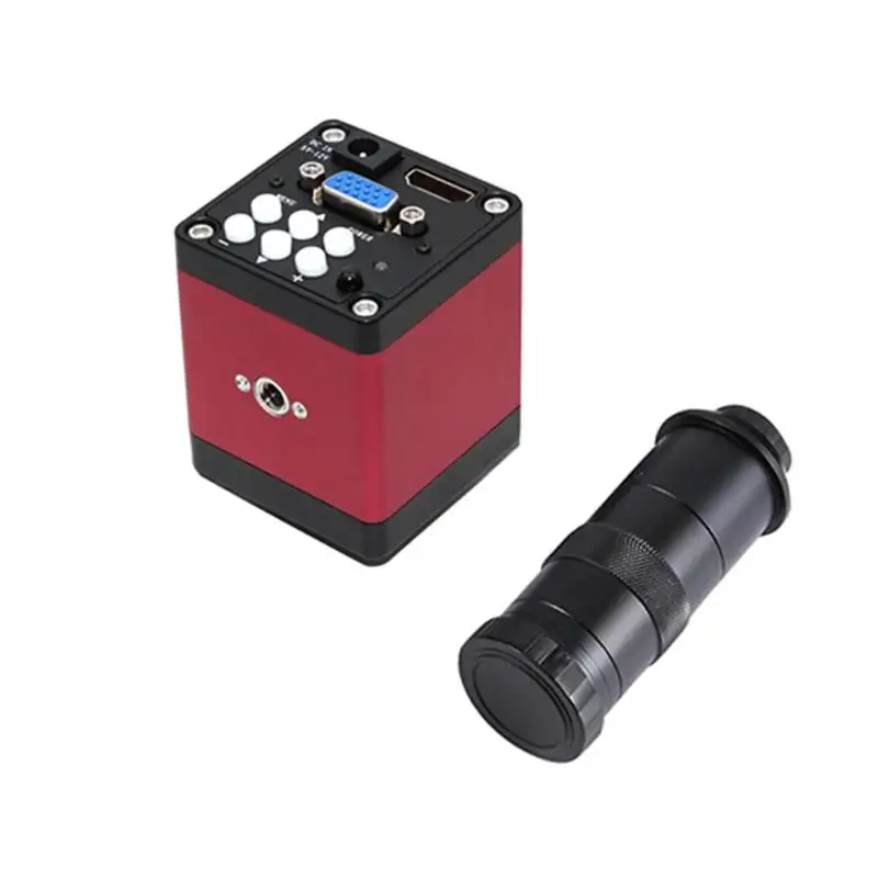 Microscope sets HD 14MP 60F/S HDMI VGA Industrial Video Camera+ 8-130X Zoom C-mount Lens +Remote Control | Инструменты