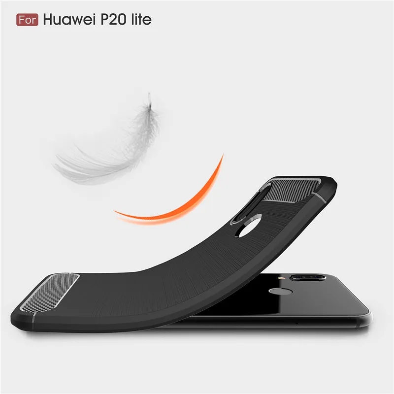 Для Huawei P8 P9 P10 Lite 2017 P20 Pro роскошный мягкий ТПУ чехол из углеродного волокна для P Smart