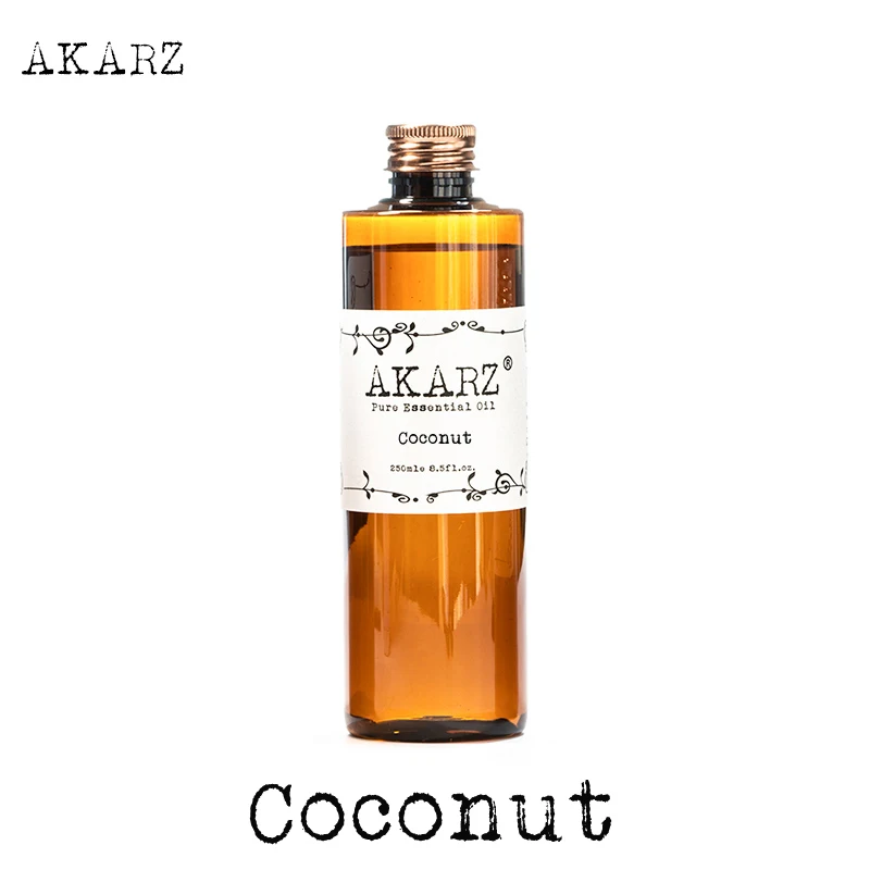 AKARZ-aceite de coco natural para el cuidado corporal, aceite esencial de coco de alta capacidad para aromaterapia, spa