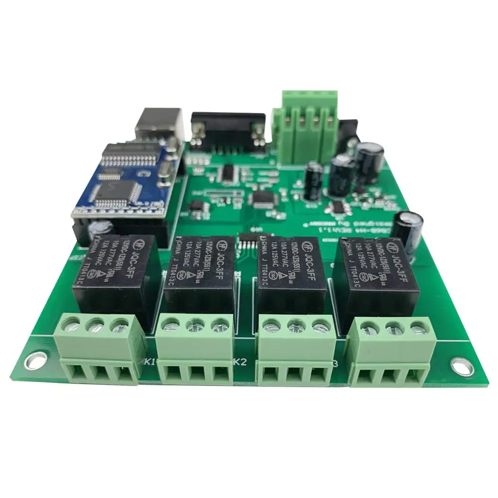 Ethernet модуль управления реле Lan Wan сетевая паутина сервер RJ45 RS232 порт 4 канала TCP IP