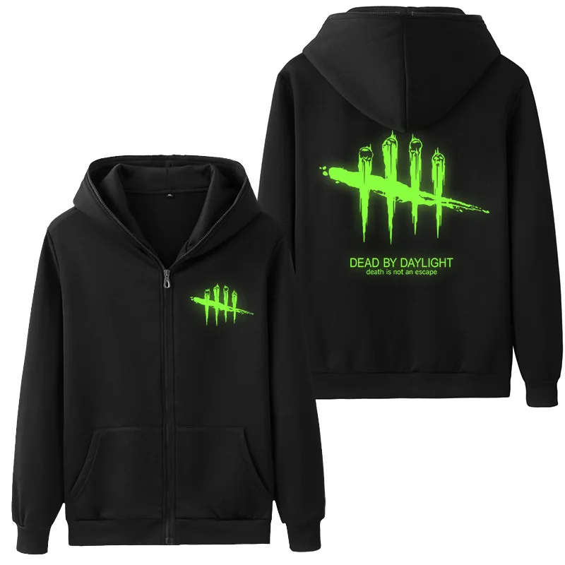 Игра Dead by Daylight логотип мужские толстовки Косплей пальто одежда Повседневная Толстовка светящаяся куртка унисекс Толстовка