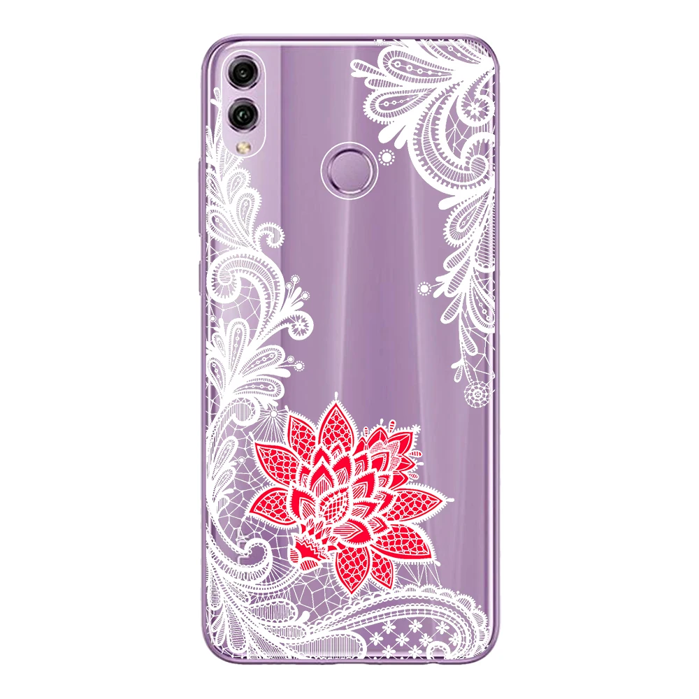 Soft TPU Funda For Huawei Honor 7A Pro 7X 7C 8 8X 9 Lite 10 Play Case Cover Silicone Coque Mandala Lace Flower Capa Phone Shell |