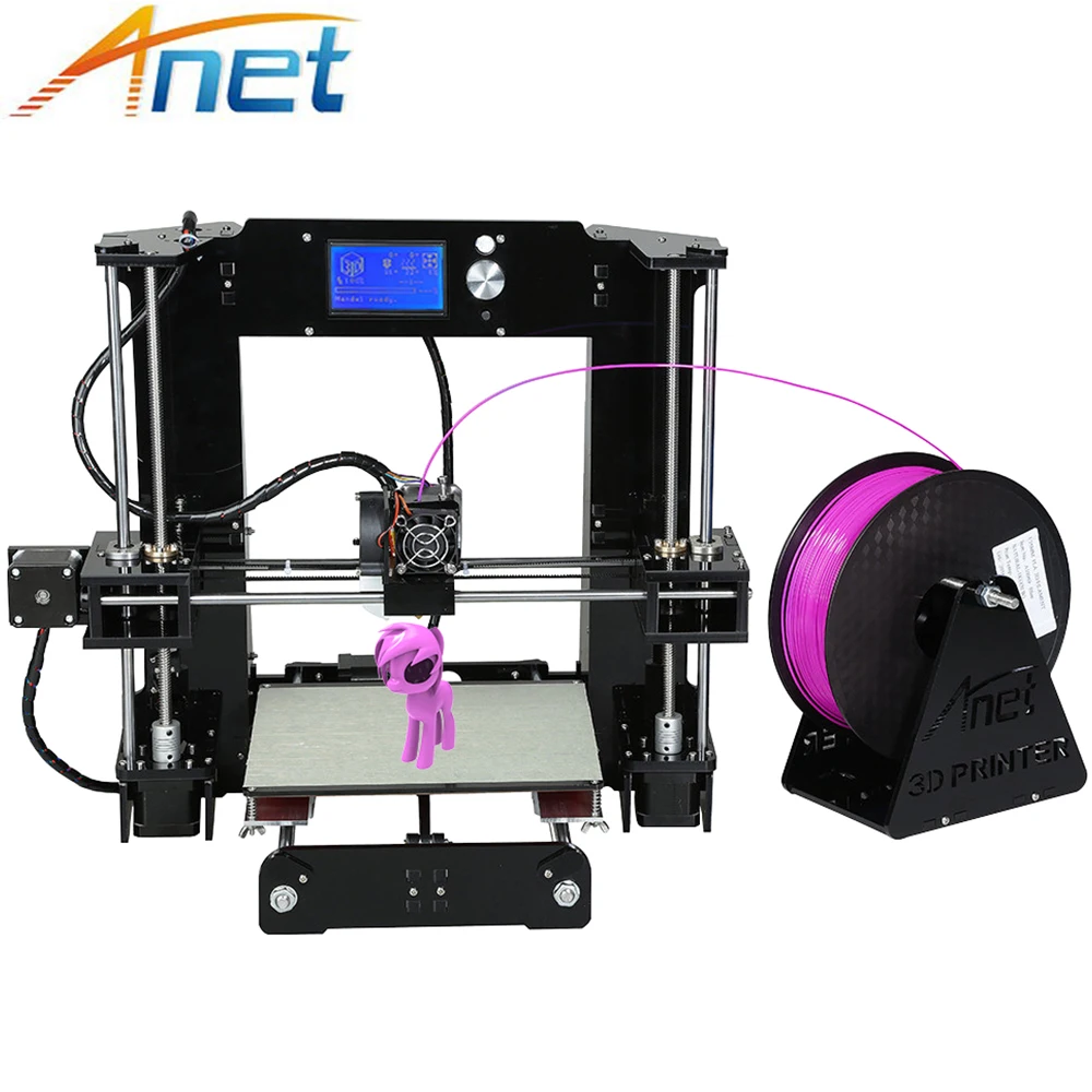 Anet нормальный и авторазъем A6 A8 3d Принтер Комплект Высокая точность Reprap i3 DIY 3D