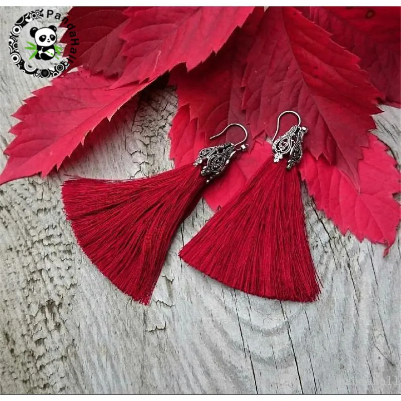 

Antique Silver Color Bead Caps Filigree Metal Hollow Flower Spacer Bead End Cap Pendant Connector Tassel Earring Jewelry Making