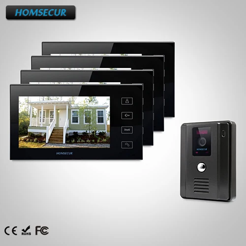 HOMSECUR 7 &quotHands free видео домофон система Электрический замок поддерживается TC011 B