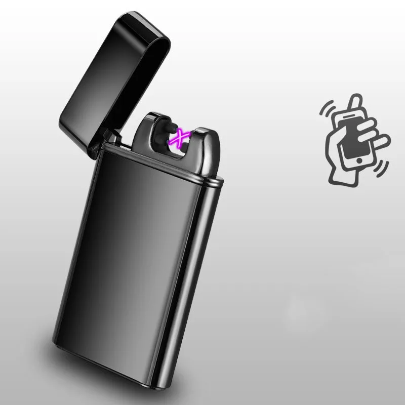 Новинка 2019 зажигалка с двойным дуговым встряхиванием импульсная USB-зарядкой
