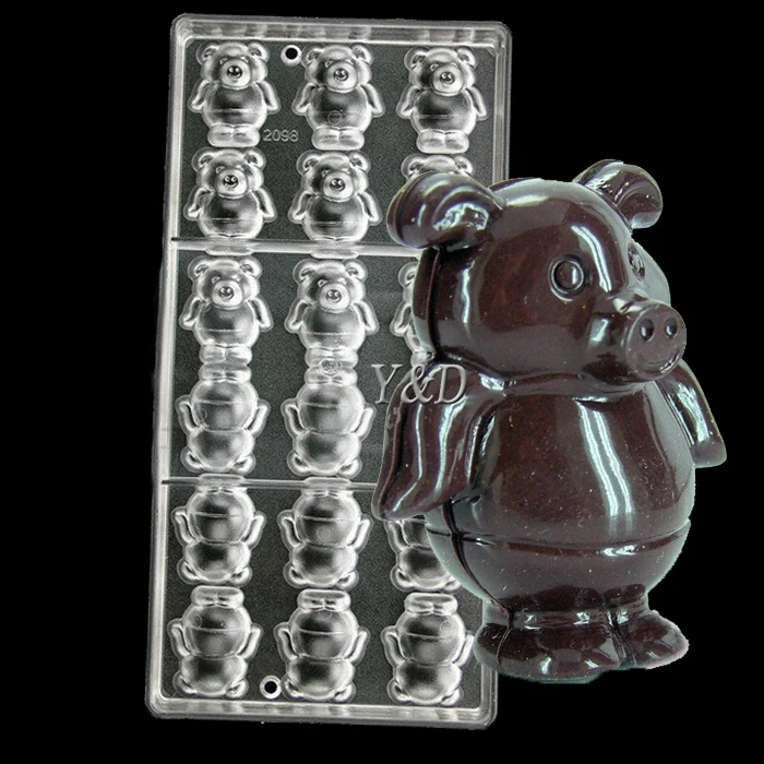 

Pig 3 D diy Clear Polycarbonate Hard Inject Plastic DIY Handmade Chocolate Candy Jelly PC Mold
