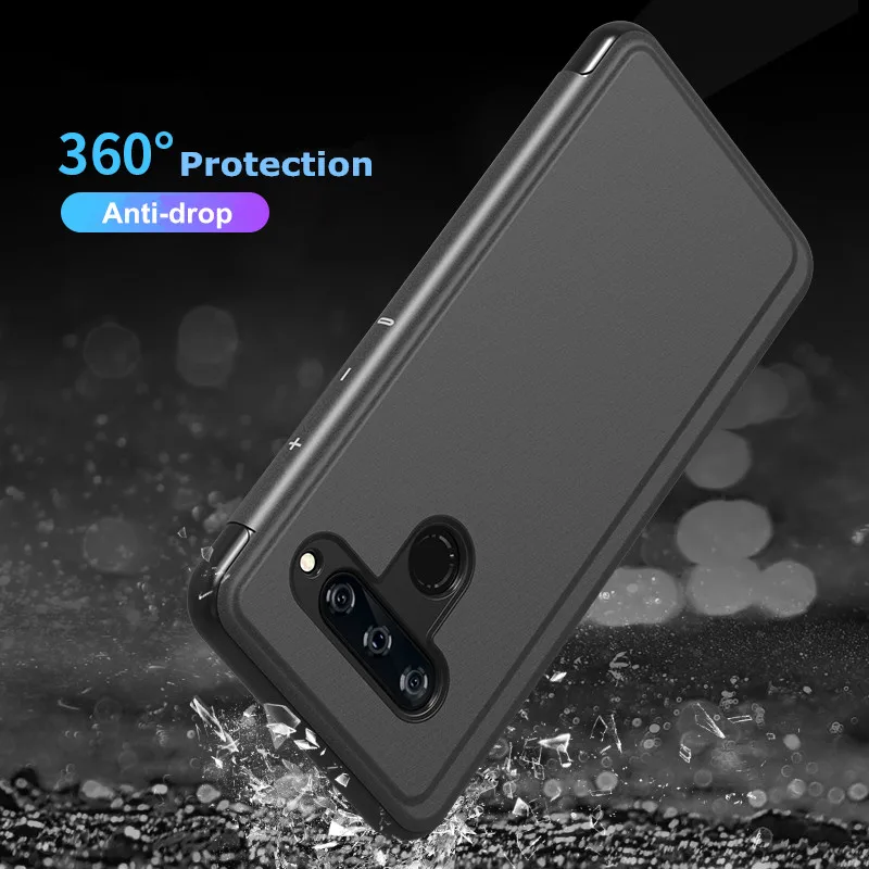 Умное приложение зеркальный чехол для LG V30 V40 V50 V60 противоударный флип G8 K50 K61 K41s K51s