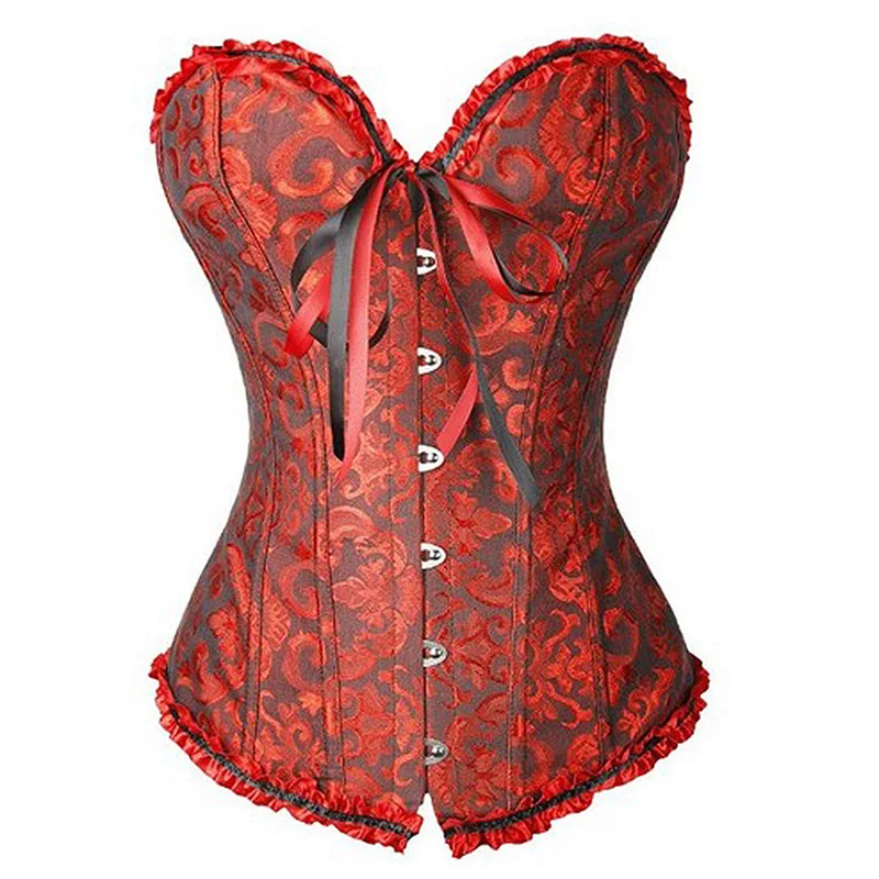 Dark Red Miss Moly коричневый сексуальный корсеты и бюстье стимпанк корсет Топ Талия Tummyr готическая одежда Корсетная парча молния лоскутное S-2XL - Цвет: Dark Red