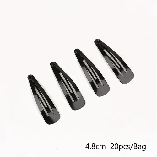 48mm Black Высокое качество 20 шт./пакет щипцы для завивки волос украшения с соской папку прямая волны Заколки база для заколка для волос в виде лап, фурнитура для изготовления украшений - Окраска металла: 48mm Black