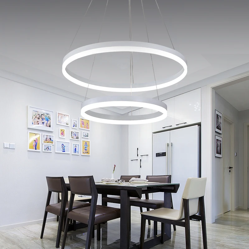 MLZAOSN светодиодный Творческий Круглый Комбинации подвесной светильник кольцо