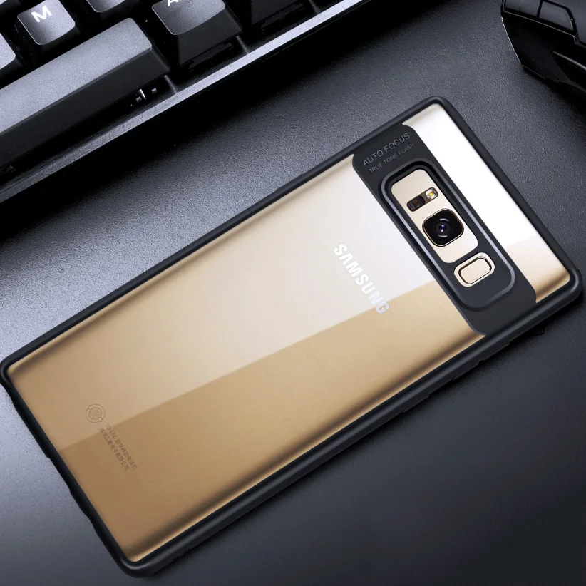 Тонкий силиконовый прозрачный чехол HD для Samsung Galaxy Note 8 с полной защитой от