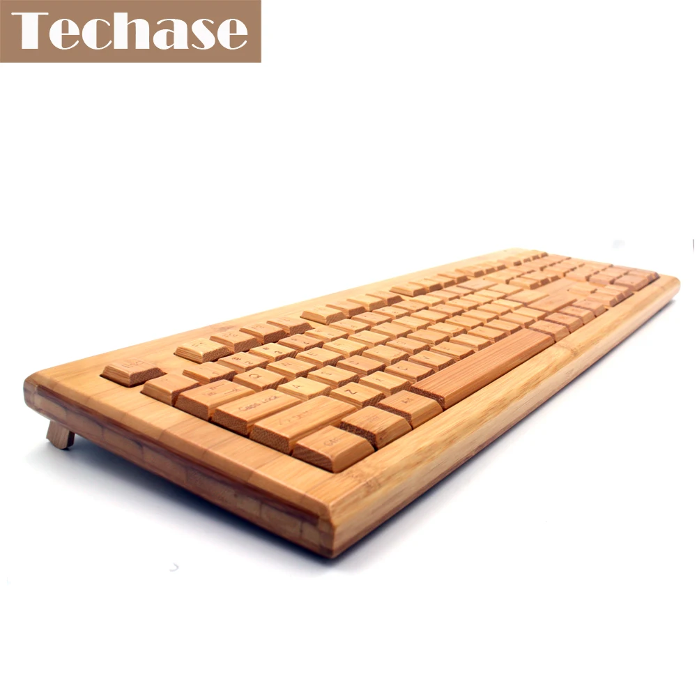 Techase Беспроводная деревянная мембранная клавиатура Teclado Mecanico Bamboo дизайн 2,4 ГГц игровая клавиатура Mekanik Klavye Teclado Inalambrico
