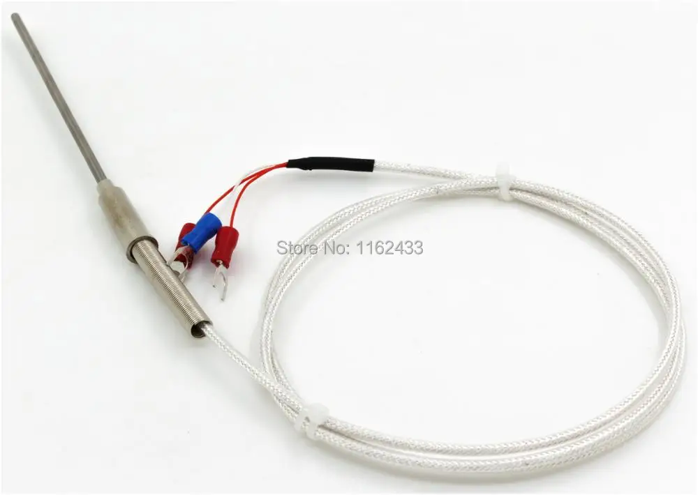 FTARP08 PT100 тип 100 мм гибкий зонд 1 м PTFE посеребренный медный кабель RTD датчик температуры диаметр 3 мм 4 мм 5 мм 6 мм