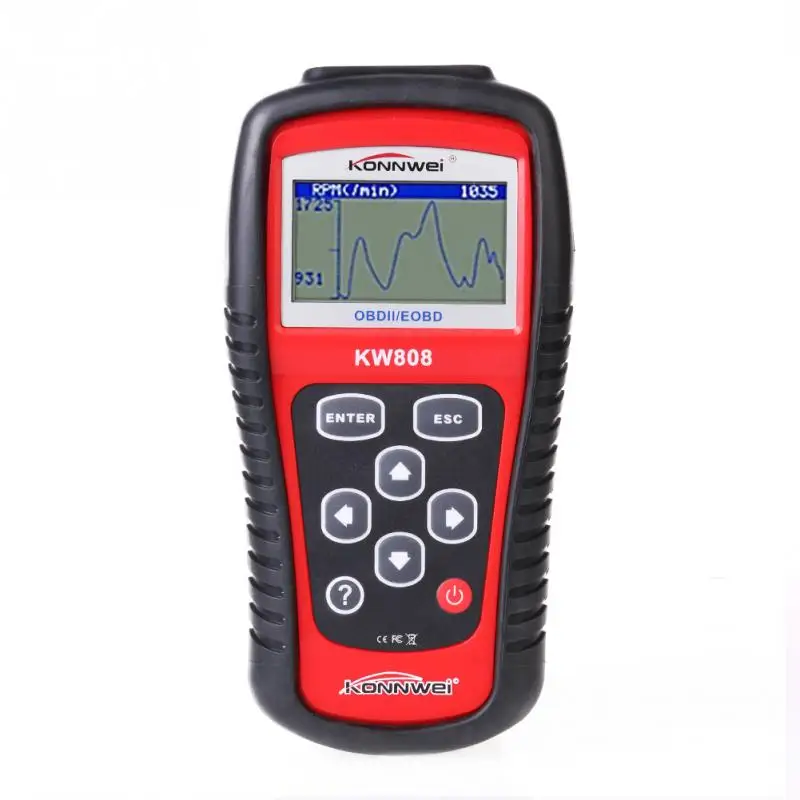 KW808 автомобильной диагностики неисправностей сканер тестер OBDII/EOBD код читателя