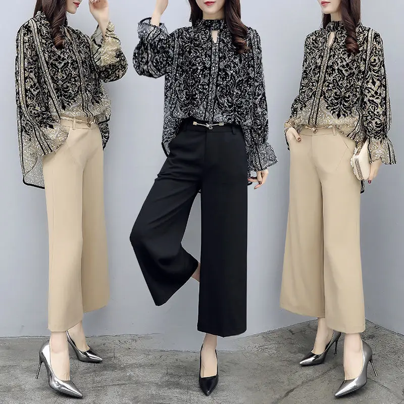 Стильный комплект из двух предметов топ и штаны женский костюм Модный Conjunto Feminino Ol