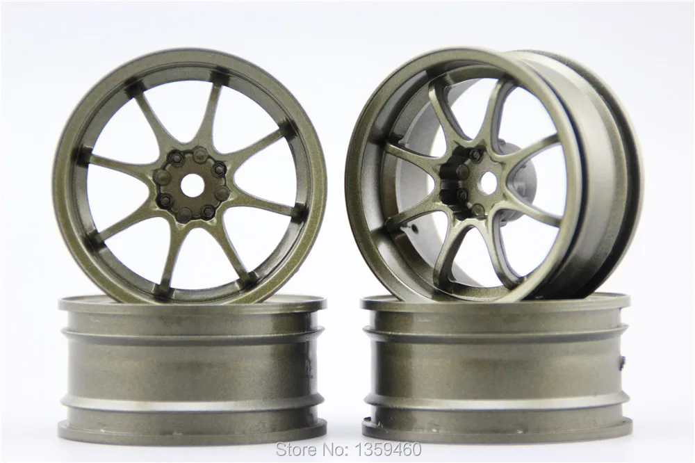 Колесный обод W8S1BR (живопись брозен) 4 шт. 1/10 Touring & Drift 6 мм офсет подходит для 1:10 Car Rim