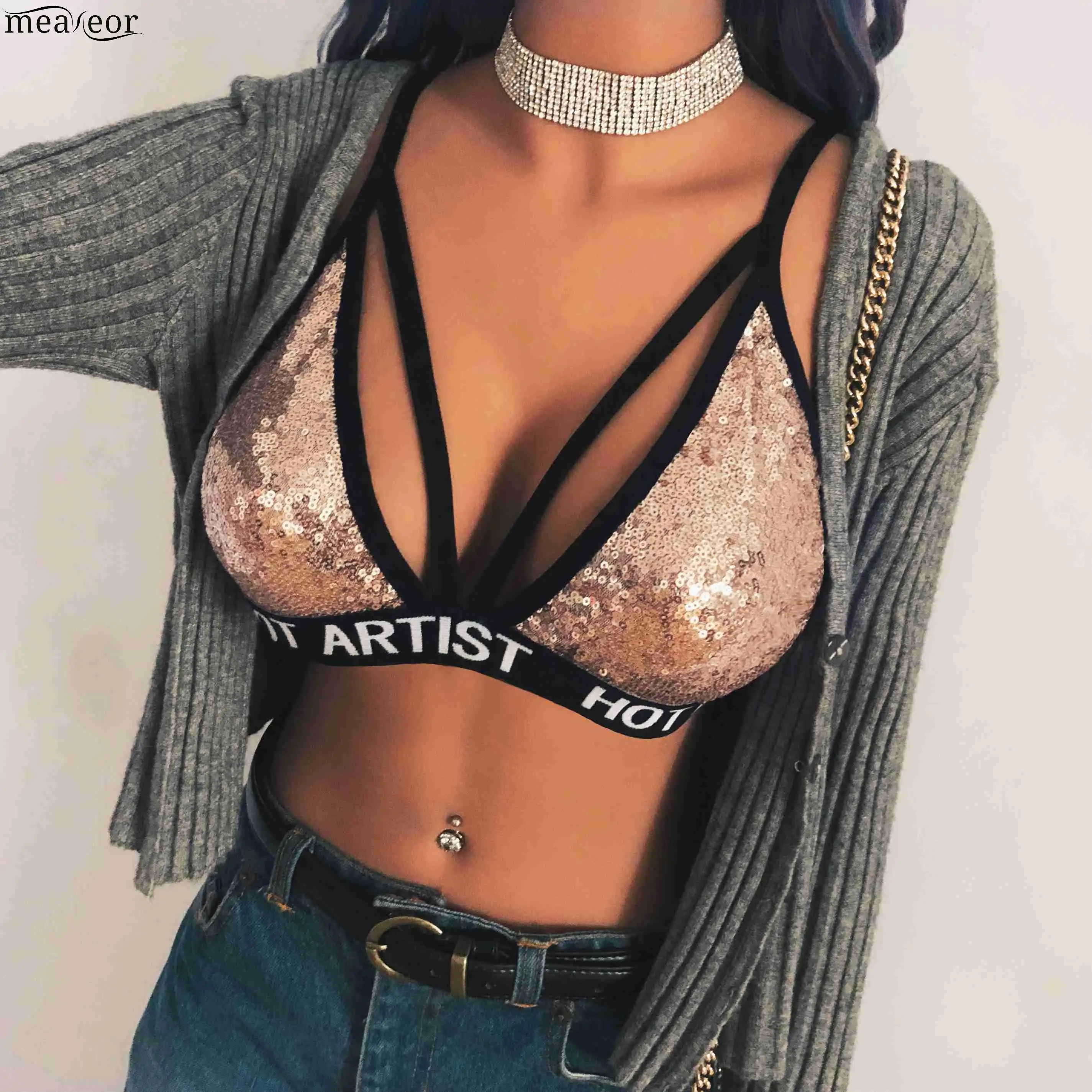 Сексуальный бюстгальтер v образным вырезом сплошной ООН без рукавов