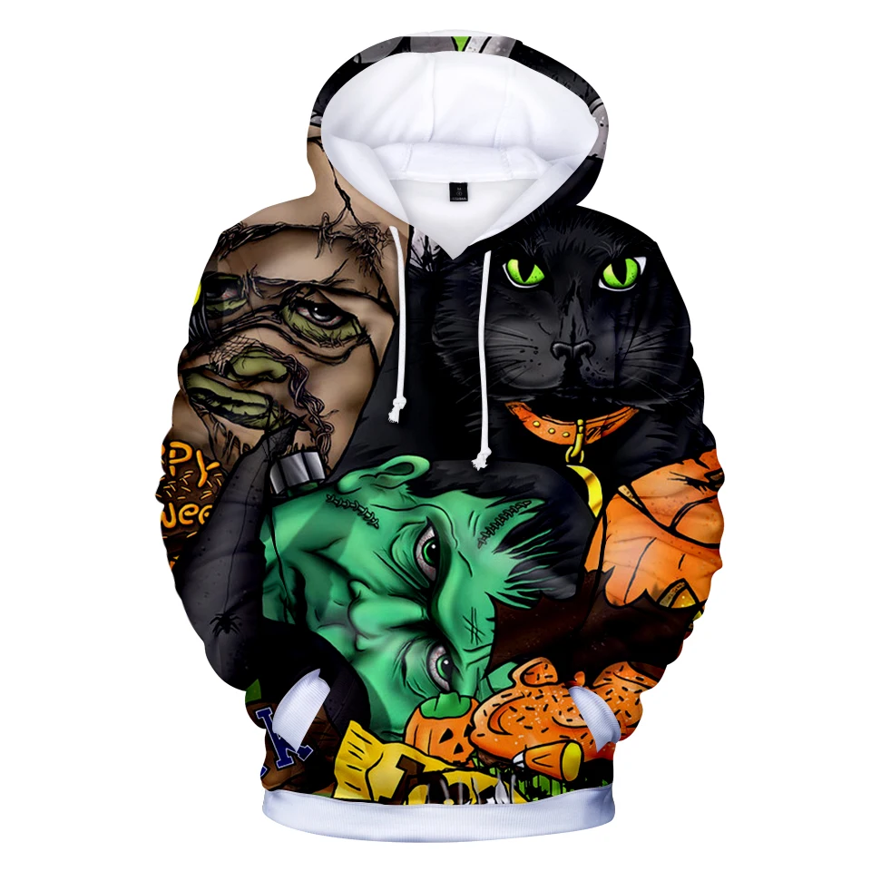 

3D HALLOWEEN PARTY Kawaii Women/Men Hoodie Funny Pullover Autumn Terror Pumpkin Streetwear All Hallows' Day