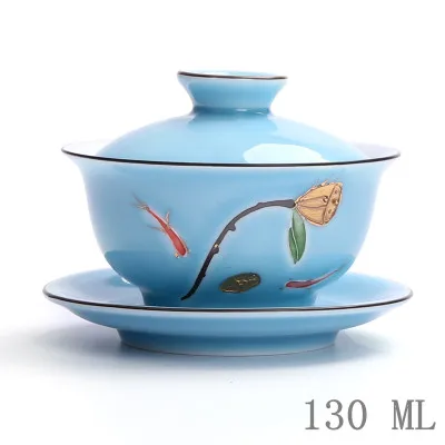 XMT-HOME чайная супница Цзиндэчжэнь gaiwan ручная роспись чайная чаша для молочного Улун Да Хун Пао чай Tie Guan Yin gongfu Чай, гайвань 1 шт - Цвет: like photo