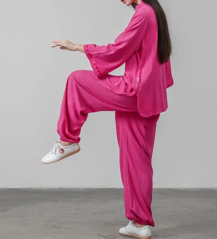 Костюмы для йоги и представлений 3 цветов Женская хлопковая льняная одежда весны