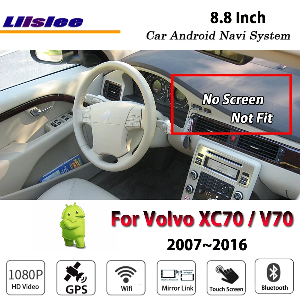 Liislee автомобильный Android мультимедиа для Volvo XC70 V70 2007~ Радио Видео Стерео Зеркало Ссылка Wifi gps карта Navi навигационная система