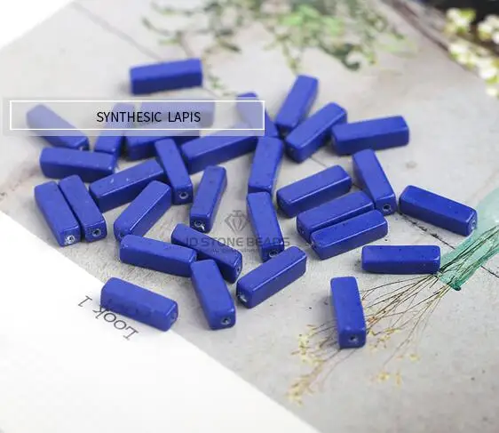 LAPIS 18 цветов натуральные свободные бусы прямоугольной формы Lapis Аметист желтый нефрит красный кварц DIY аксессуары 4x13 мм выбрать размер для - Цвет: LAPIS