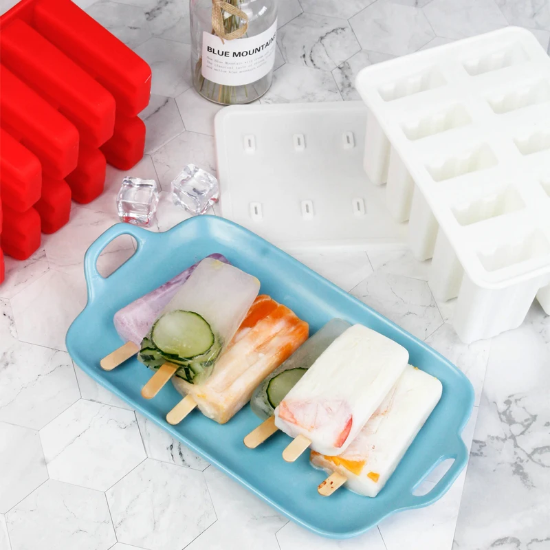 10 ячеек многоразовые DIY Мороженое Поп формы силиконовые мороженое куб с крышкой