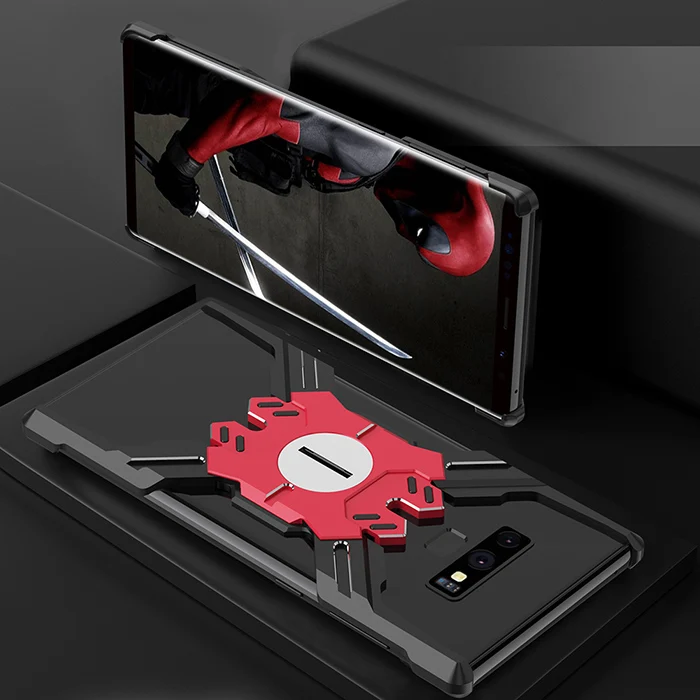 Black Red Для samsung Note 9 чехол Роскошный милый жесткий металлический алюминиевый сплав противоударный Броня чехол для телефона samsung Note 9 задняя крышка - Цвет: Black Red