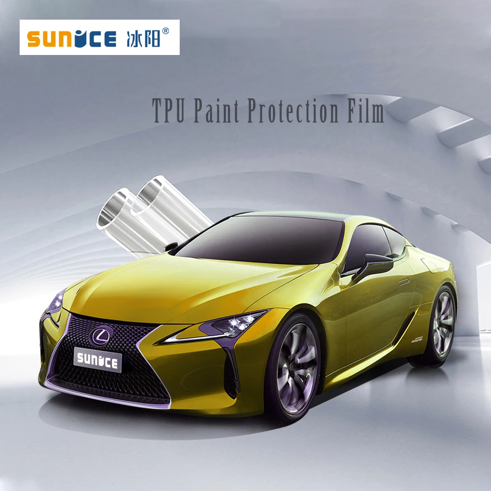3 слойная глянцевая защитная пленка SUNICE PPF для покраски устойчивая к желтому