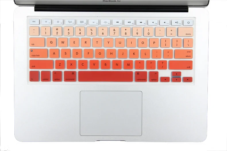 Gradient orange Новая версия США градиентная цветная силиконовая крышка клавиатуры для MacBook Air 13 Pro 13 15 17 retina imac 21,5 2" Защита клавиатуры - Цвет: Gradient orange
