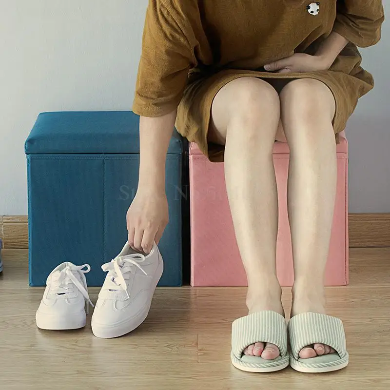 Многофункциональный детский стул тканевый домашний для обуви хранения