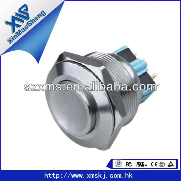 XMS metal 28mm raised head momentary 1NO1NC Push Button Switch X28-221 | Обустройство дома