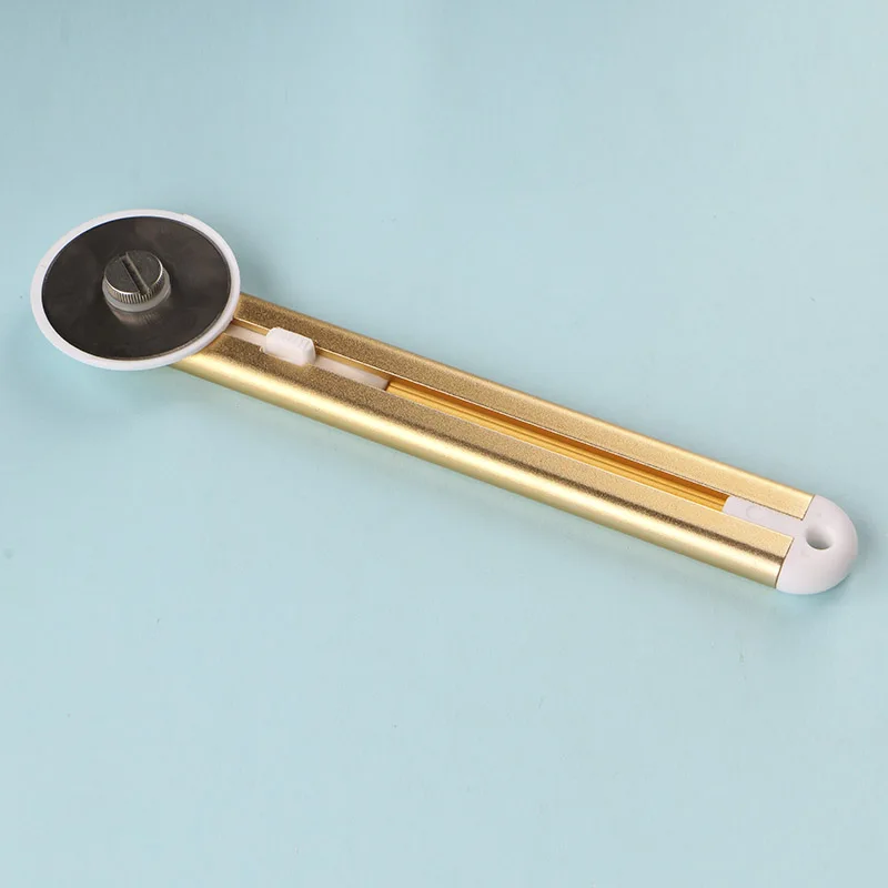 gold steel blade DUOFEN алюминий 45 мм роторный резак квилтеры Швейные квилтинг ткань резка ремесло инструмент герметичность регулируемый - Цвет: gold steel blade