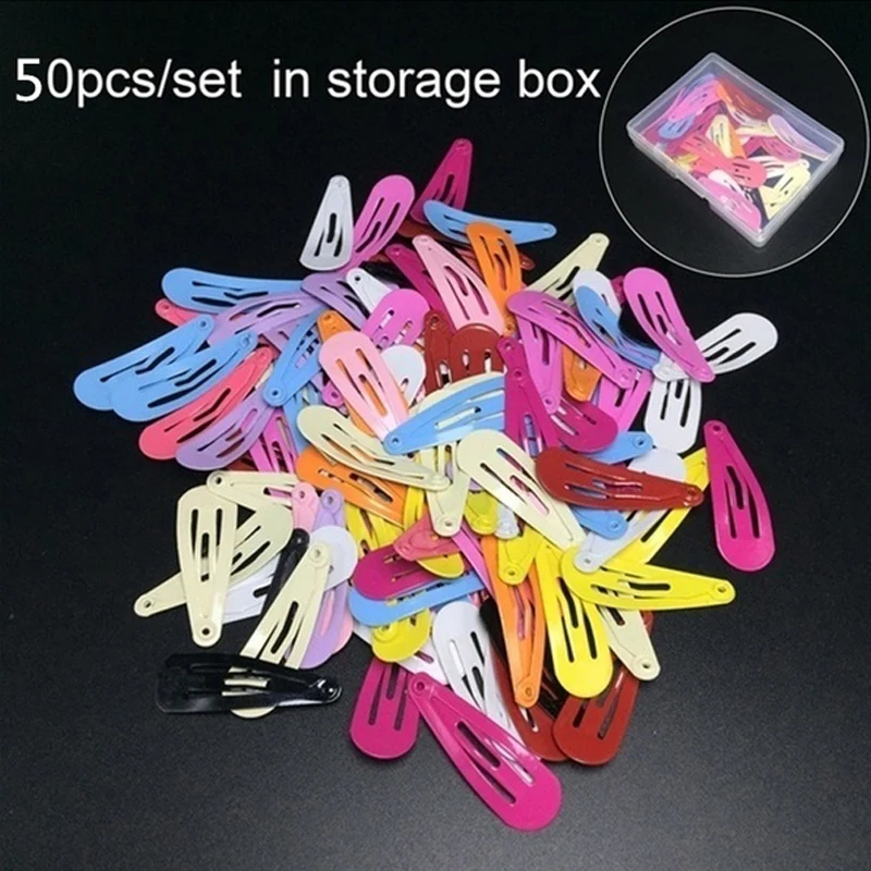 50 шт. 3 см заколки для волос ВВ цветные металлические детей женщин и девочек