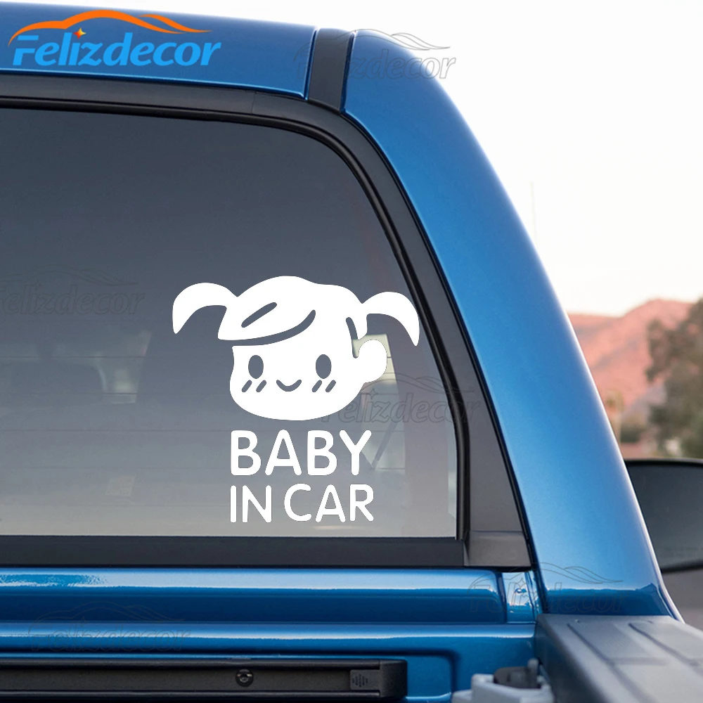 18*18 см для маленьких девочек с изображением милой Автомобильная наклейка