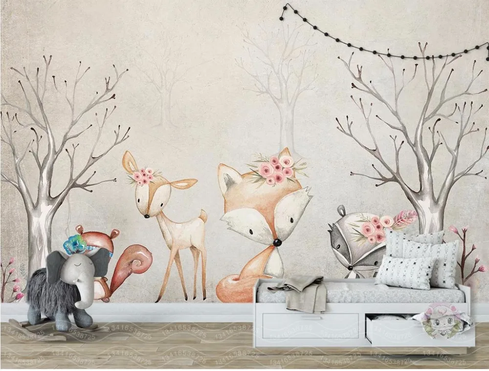 custom 3d photo wallpaper living room mural animal deer forest painting sofa TV backdrop non-woven wall sticker | Обустройство дома