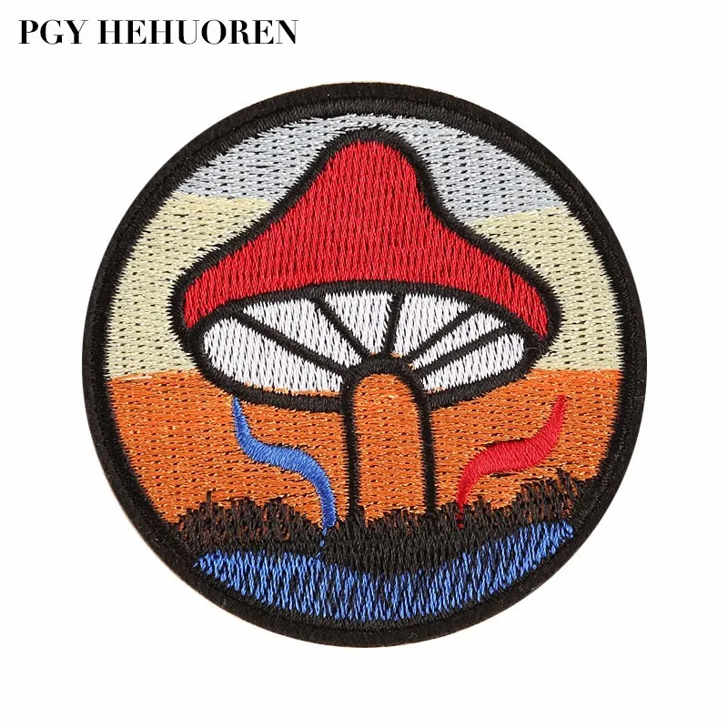 PGY 1PCS Forest Mushroom Badge Embroidery Mend Decorate Patch Jeans Jackets Bag Shoes Clothes Decoration Plant Applique | Дом и сад