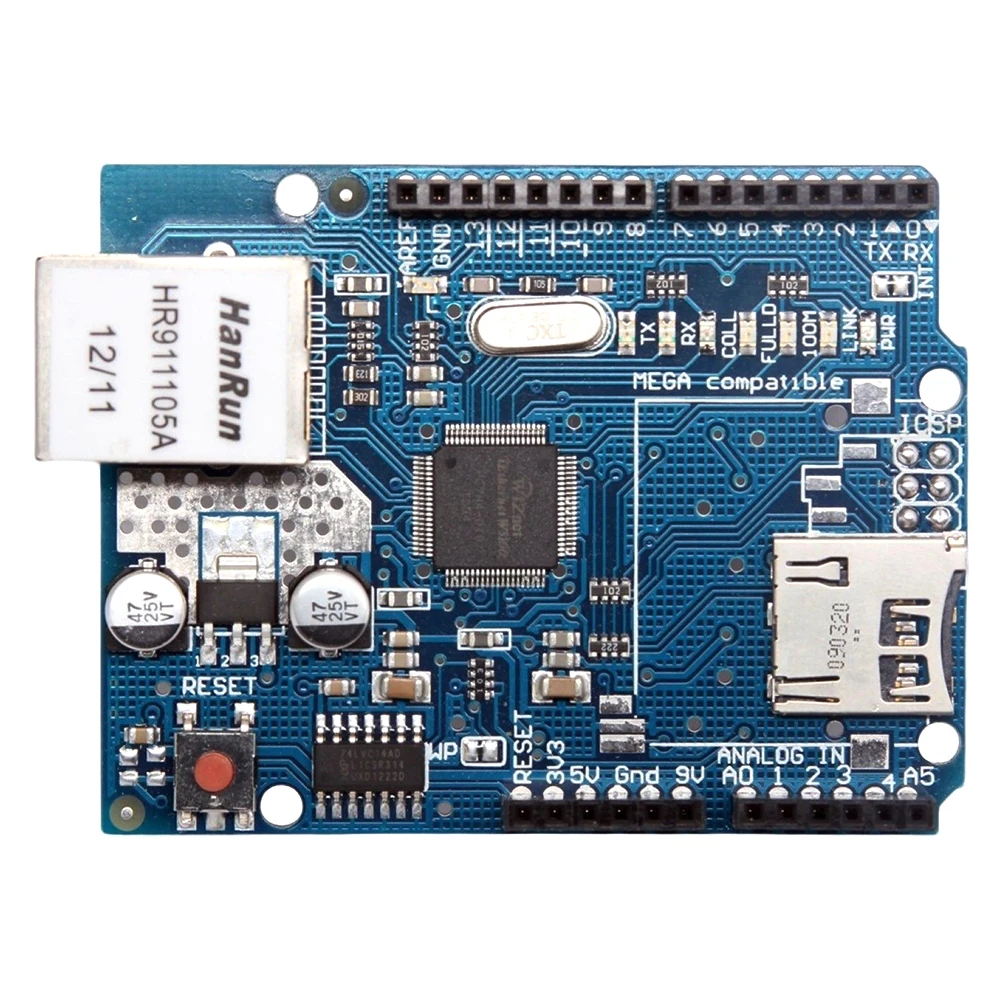 Ethernet для Arduino R3 + W5100 щит LAN плата сетевого модуля ATMega328 16U2- | Мобильные телефоны и