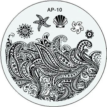 AP-10 1 шт. модный дизайн DIY лак для красоты художественный штамп с изображением для ногтей штамповочные пластины 3D шаблоны для дизайна ногтей трафареты инструменты для маникюра - Цвет: AP-10
