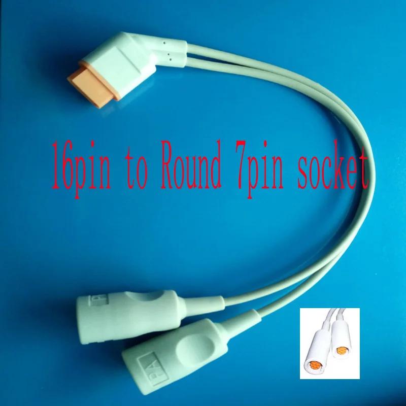 Совместим с Drager/Siemens IBP кабель адаптера 16pin к круглому 7pin гнезду.|cable siemens|cable adaptercable