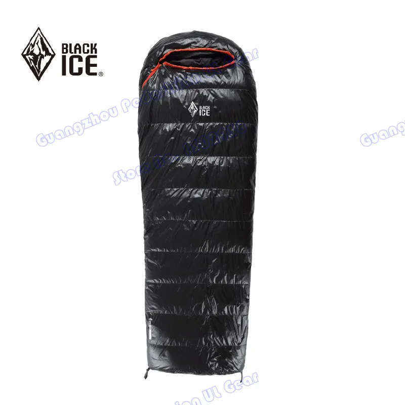Size L Новое поступление черный лед A400 высококачественный Гибридный спальный мешок с утиным пухом для кемпинга - Цвет: Size L